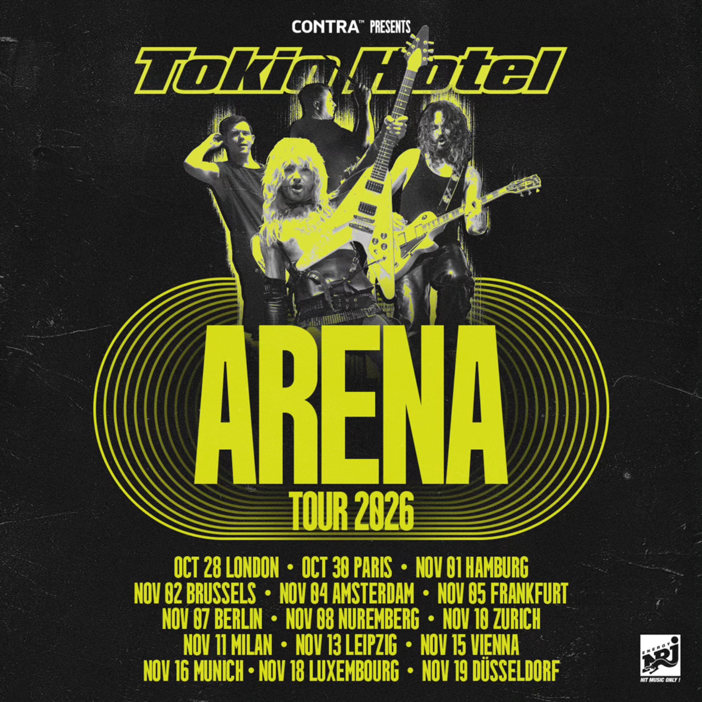 Tokio Hotel Arena Tour Poster 2026